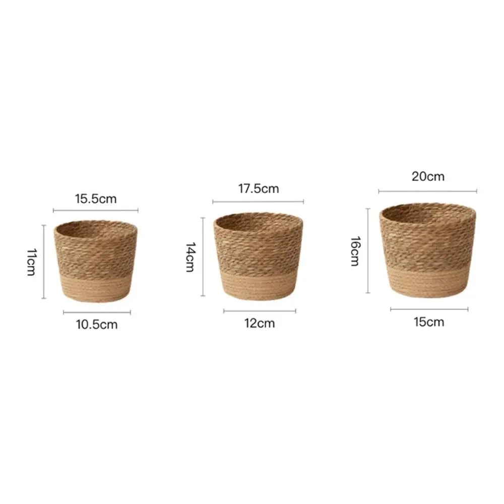 Straw Weaving Flower Plant Pot
